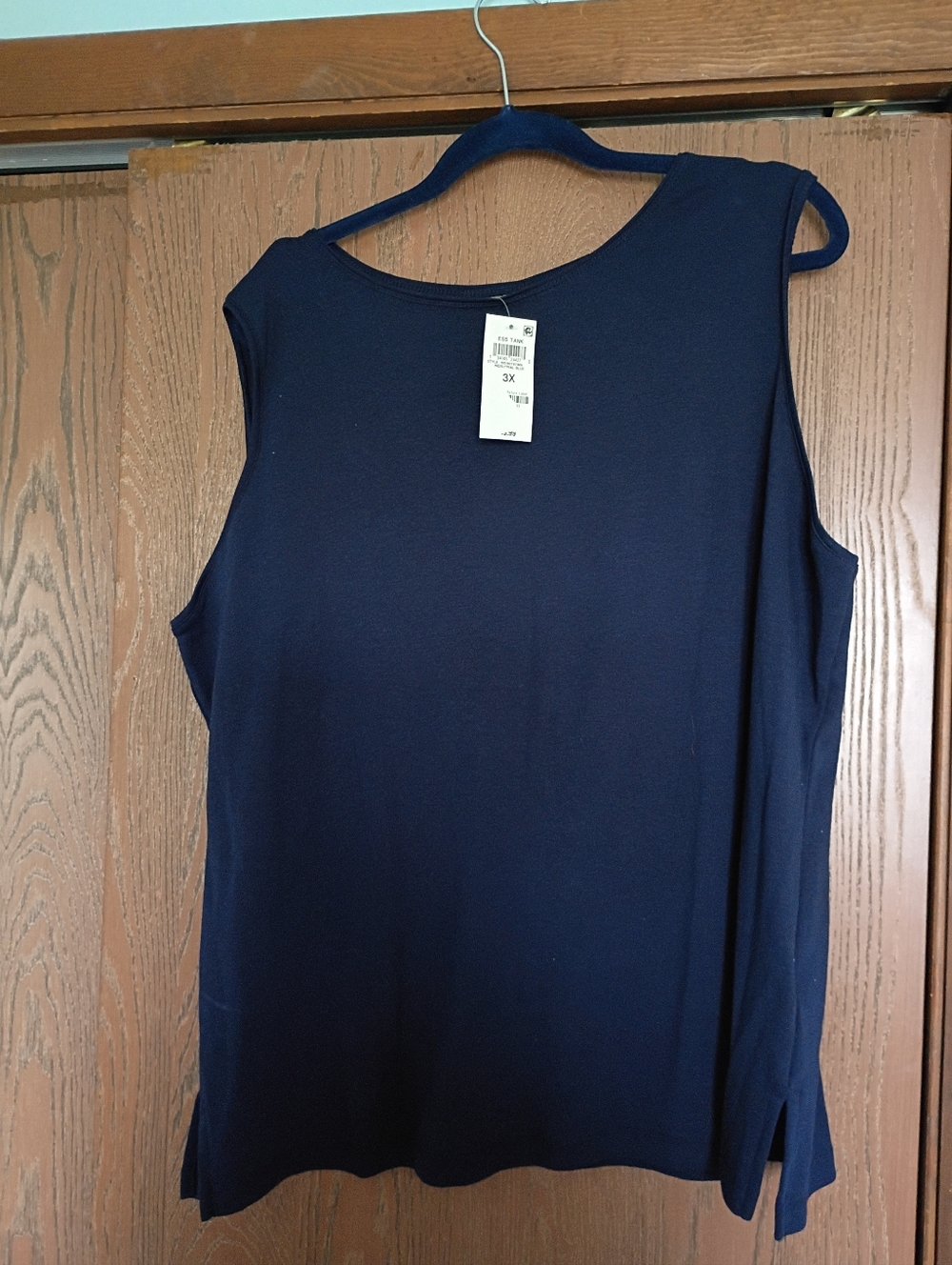 Style&C0 Plus, Woman's Tank/Shell, Industrial Blue, 3X, NWT